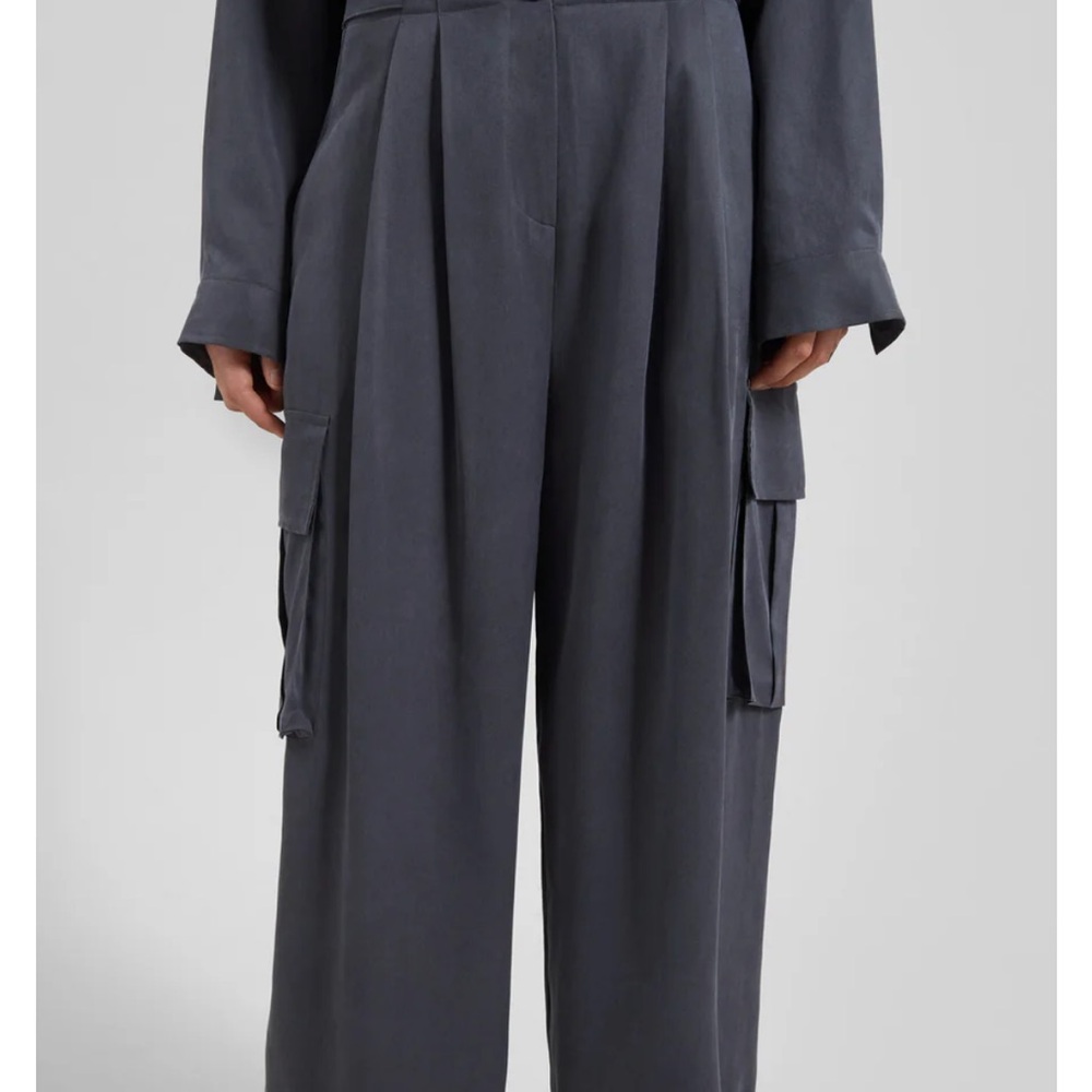 The Frankie Shop Balsta Cargo Pants in Dark Gray - Picture 1 of 4